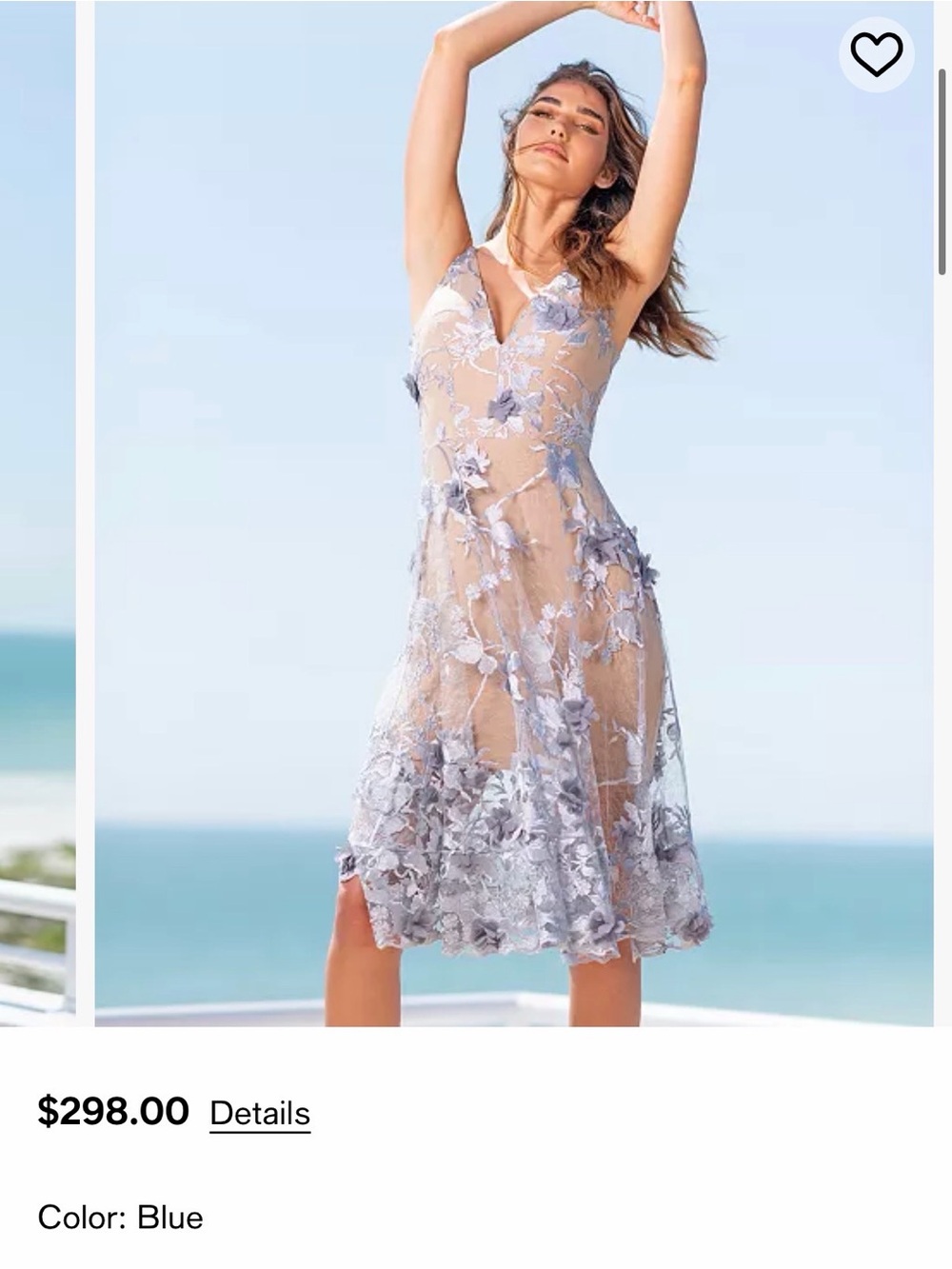Dress the population Sleeveless Embroidered Lace OverlayDress in - Picture 12 of 15